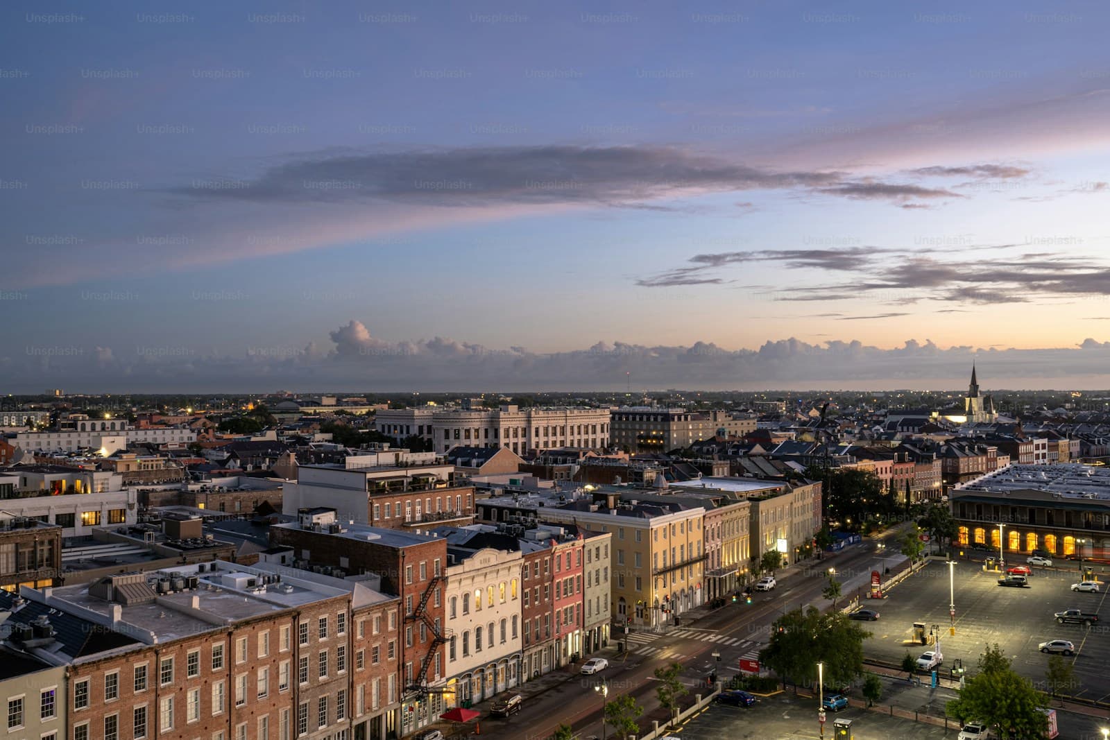 Fayetteville, North Carolina cityscape and street view